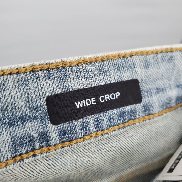 Judy Blue Mid Rise Tummy Control Raw Hem Cropped Wide Leg Jens Women Size 13 NWT - Picture 10 of 16